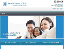 Tablet Screenshot of drbradgerdes.com